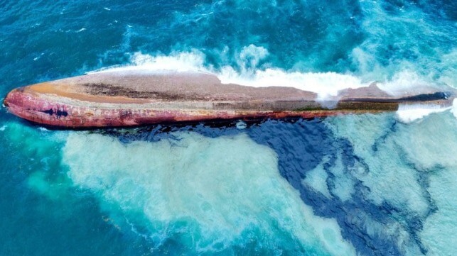 capsized barge