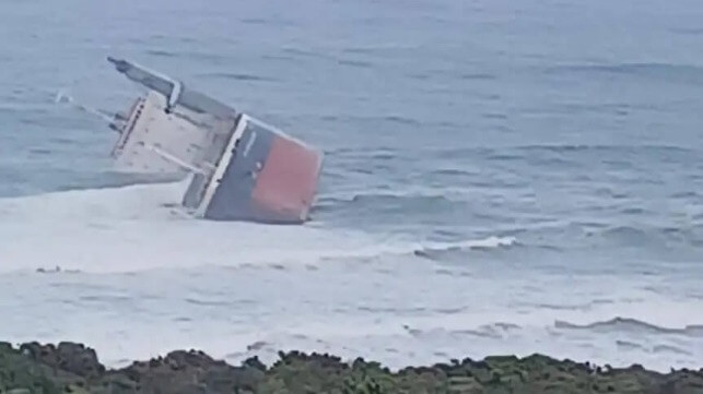 cargo ship aground
