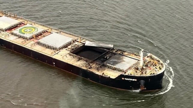 coal explosion on laden bulker