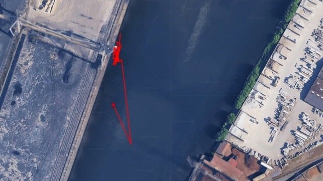 Wilson Nanjing's trackline, 1200-1815 GMT, June 12 (Pole Star)