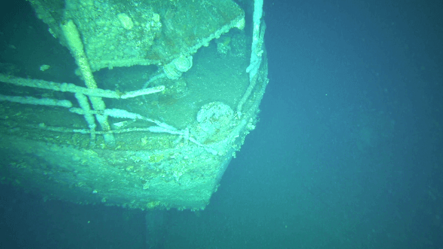 Video: Researchers Find Wreck of the Blythe Star After 50 Years Blythe Star's stern (CSIRO)
