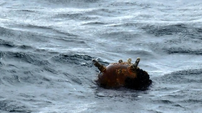 Drifting sea mine off Bulgaria (Bulgarian Navy)