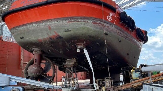 Damage to the CC Portland included a missing Z-drive (NTSB)