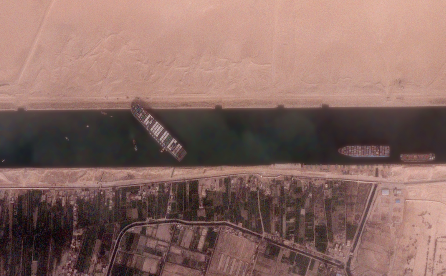 Giant Boxship Ever Given Could Block Suez Canal for "Weeks"