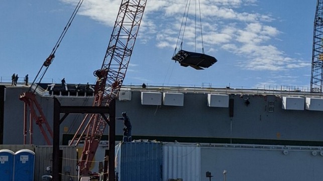 ramp being removed from Golden Ray