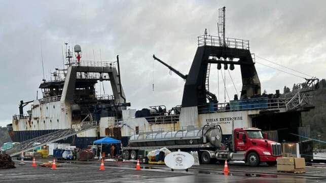 Kodiak Enterprise Dewatered as well as Defueled, But Ship's Fate Undecided Kodiak Enterprise burned out