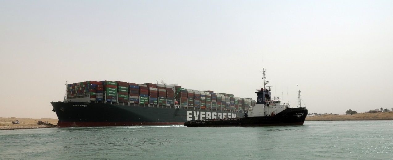 Giant Boxship Ever Given Could Block Suez Canal for "Weeks"