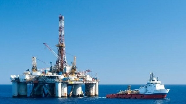 offshore platform and support vessel