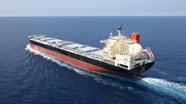 LNG-fueled coal carrier