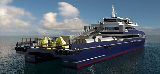 Incat Crowther to Build 70m Catamaran Fast Crew Boat